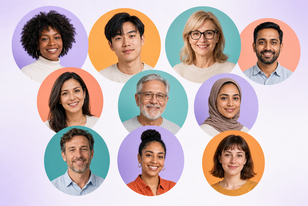 New buyer personas - a spread of distinct audience profiles we research and target