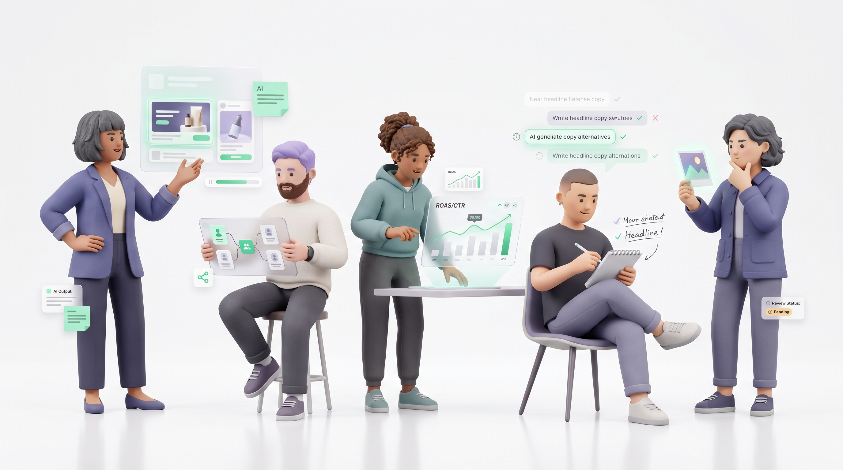 The GrowOut team - 10 specialist roles on every account, from senior strategist to account lead.